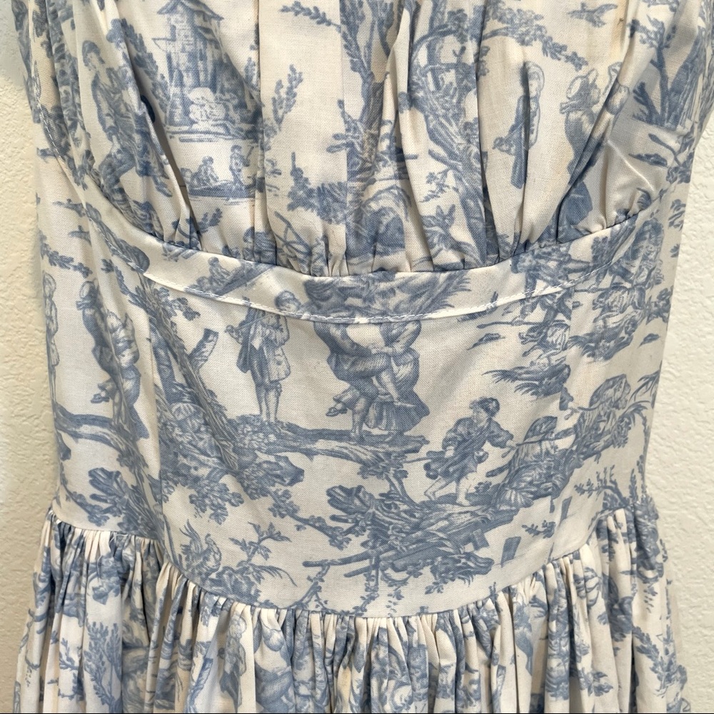 50s Bernie Dexter “Paris” Toile Swing Sundress S - Picture 6 of 12